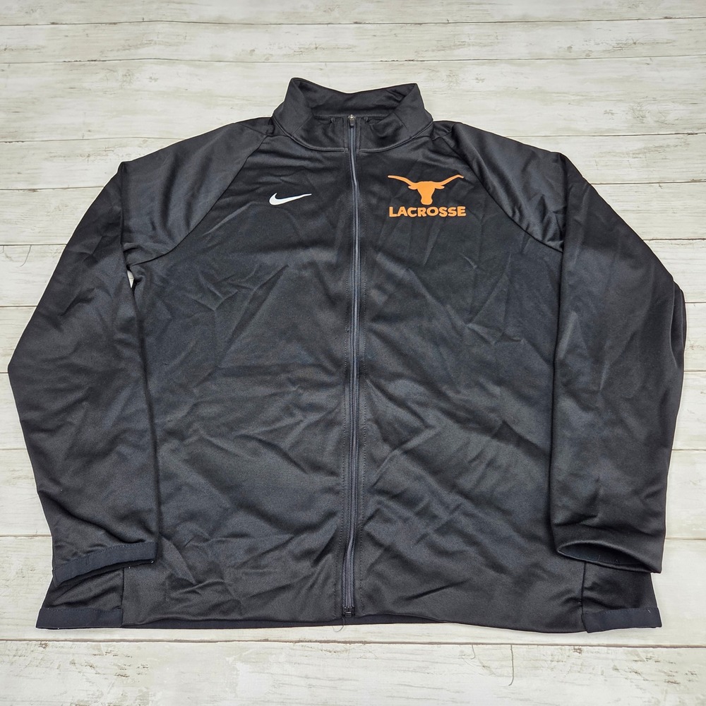 Nike Track Jacket Women L Black Texas Longhorns Lacrosse Dri-FIT‎ CN9520-010 Zip